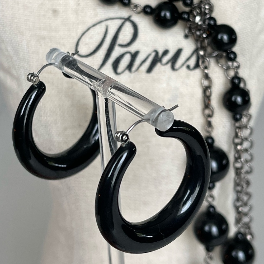 BLACK SILVER MIXED|Metal Acrylic Jewelry Lot|Mix & Match